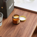 Elegant Brown Black Walnut Bedside Cupboard with Copper Accents - Stylish Storage Solution hykmq-778