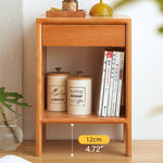 Premium Bedside Cupboard in Elegant Brown Black Walnut Finish hykmq-779