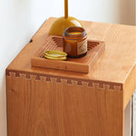 Premium Bedside Cupboard in Elegant Brown Black Walnut Finish hykmq-779