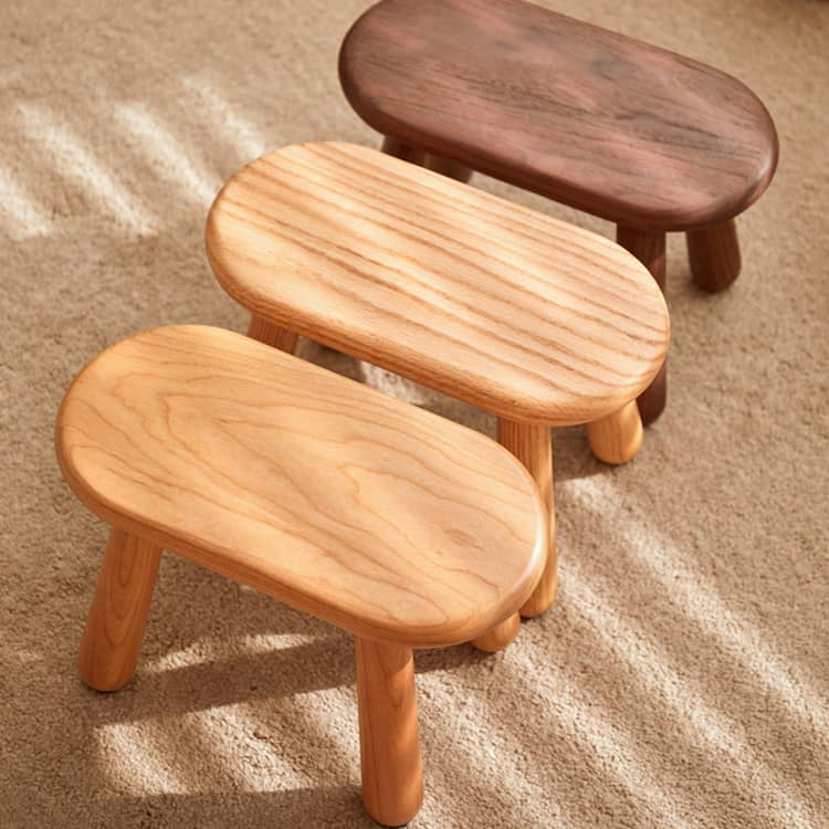 Elegant Handmade Stool in Rich Wood Colors: Red Oak, Cherry, Black Walnut hykmq-781