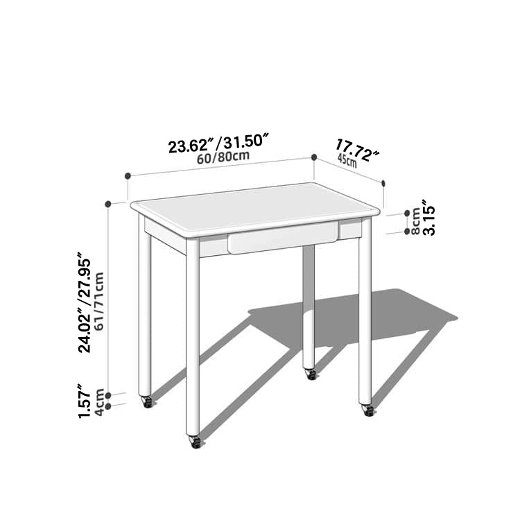 Elegant Multi-Material Table: Cherry Wood, Plywood, Metal & Nylon Elements hykmq-785