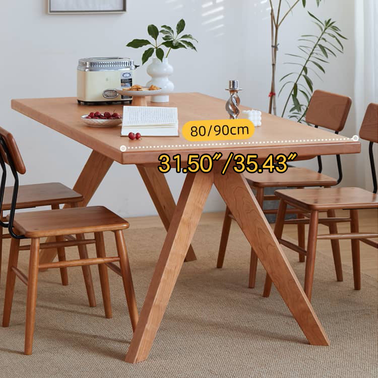 Elegant Natural Cherry Wood Table - Perfect for Sophisticated Interiors hykmq-786