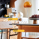 Elegant Black and Natural Wood Table with White Marble, Cherry Wood, and Red Oak Options hykmq-787