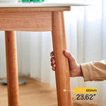 Elegant Black Natural Wood Table with White Marble, Cherry Wood, & Red Oak Options hykmq-788