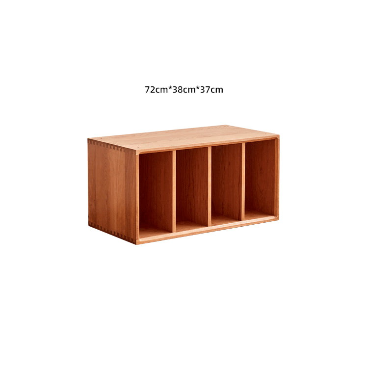 Elegant Cherry Wood and Glass Cabinet with Copper Accents - Premium Plywood Design hykmq-789