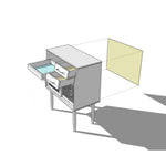 Stunning Cherry Wood Cabinet with Glass Doors and Copper Accents - Premium Plywood Construction hykmq-795