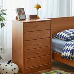 Elegant Brown Cherry & Black Walnut Cabinet with Copper Accents for Sophisticated Interiors hykmq-796