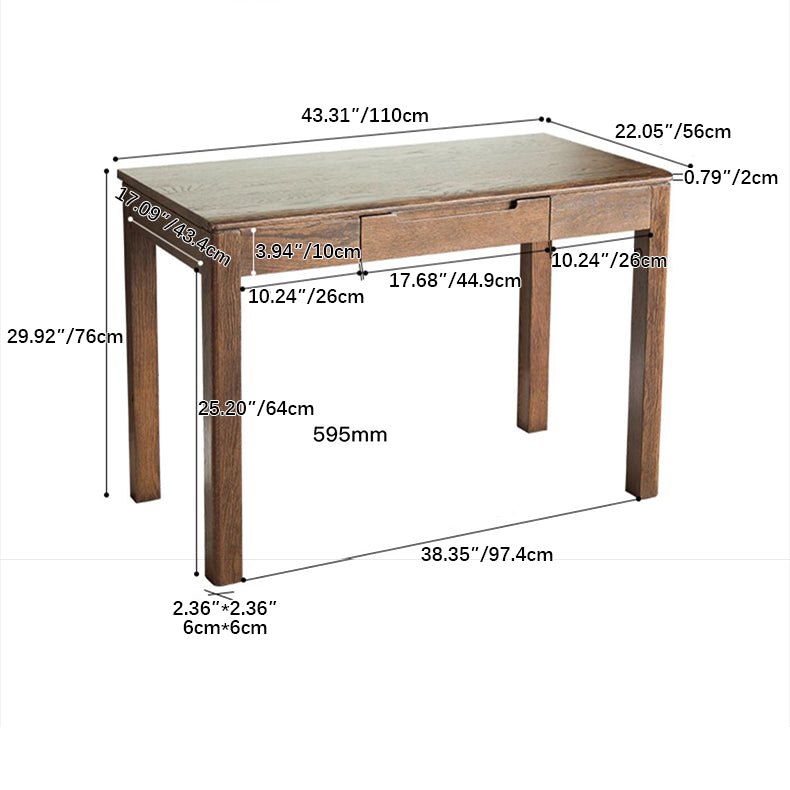 Stunning Brown Oak Wood Table for Elegant Natural Décor hym-1530