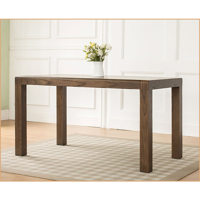 Vintage Brown Natural Oak Wood Table - Elegant Craftsmanship for Timeless Style hym-1534