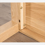 Vintage Brown Natural Oak Wood Table - Elegant Craftsmanship for Timeless Style hym-1534