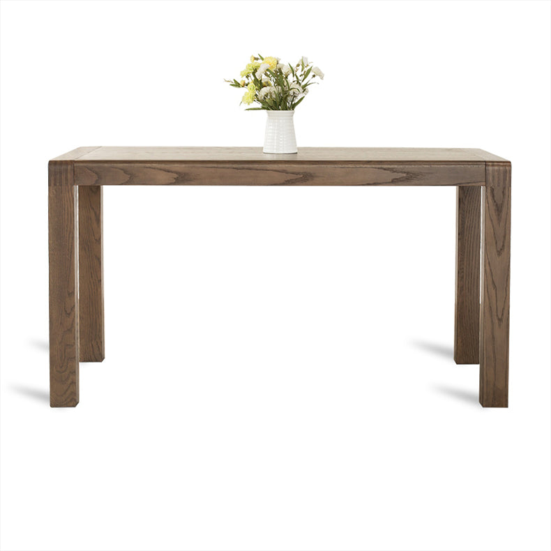 Vintage Brown Natural Oak Wood Table - Elegant Craftsmanship for Timeless Style hym-1534