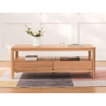 Stunning Oak Wood Tea Table - Natural Brown Finish hym-1536