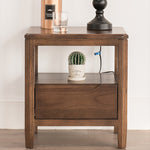 Stunning Natural Brown Oak Bedside Cupboard | Timeless Wooden Nightstand hym-1538