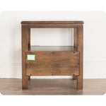 Stunning Natural Brown Oak Bedside Cupboard | Timeless Wooden Nightstand hym-1538