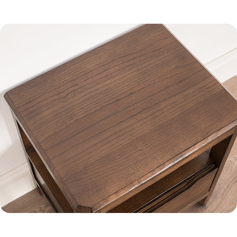 Stunning Natural Brown Oak Bedside Cupboard | Timeless Wooden Nightstand hym-1538