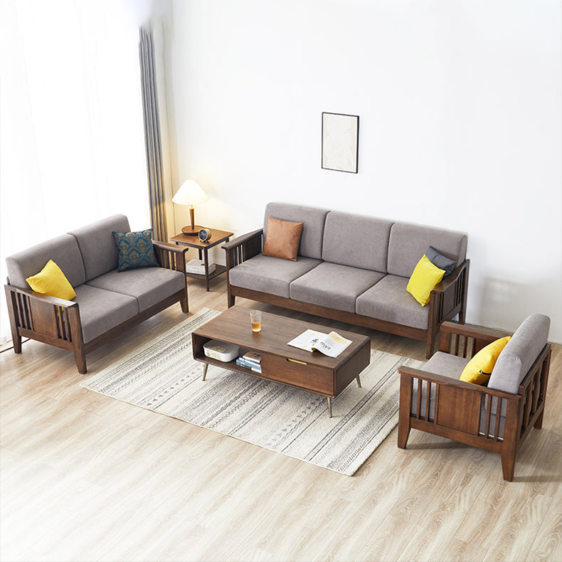 Stylish Light Brown Grey Chenille Sofa for Modern Living Rooms hym-1540