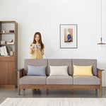 Stylish Light Brown Grey Chenille Sofa for Modern Living Rooms hym-1540