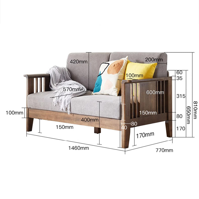 Stylish Light Brown Grey Chenille Sofa for Modern Living Rooms hym-1540