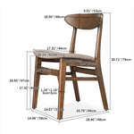 Elegant Brown Oak Wood Chair with Cotton and Linen Upholstery hym-1541