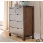 Stunning Natural Brown Oak & Tung Wood Cabinet for Elegant Home Decor hym-476