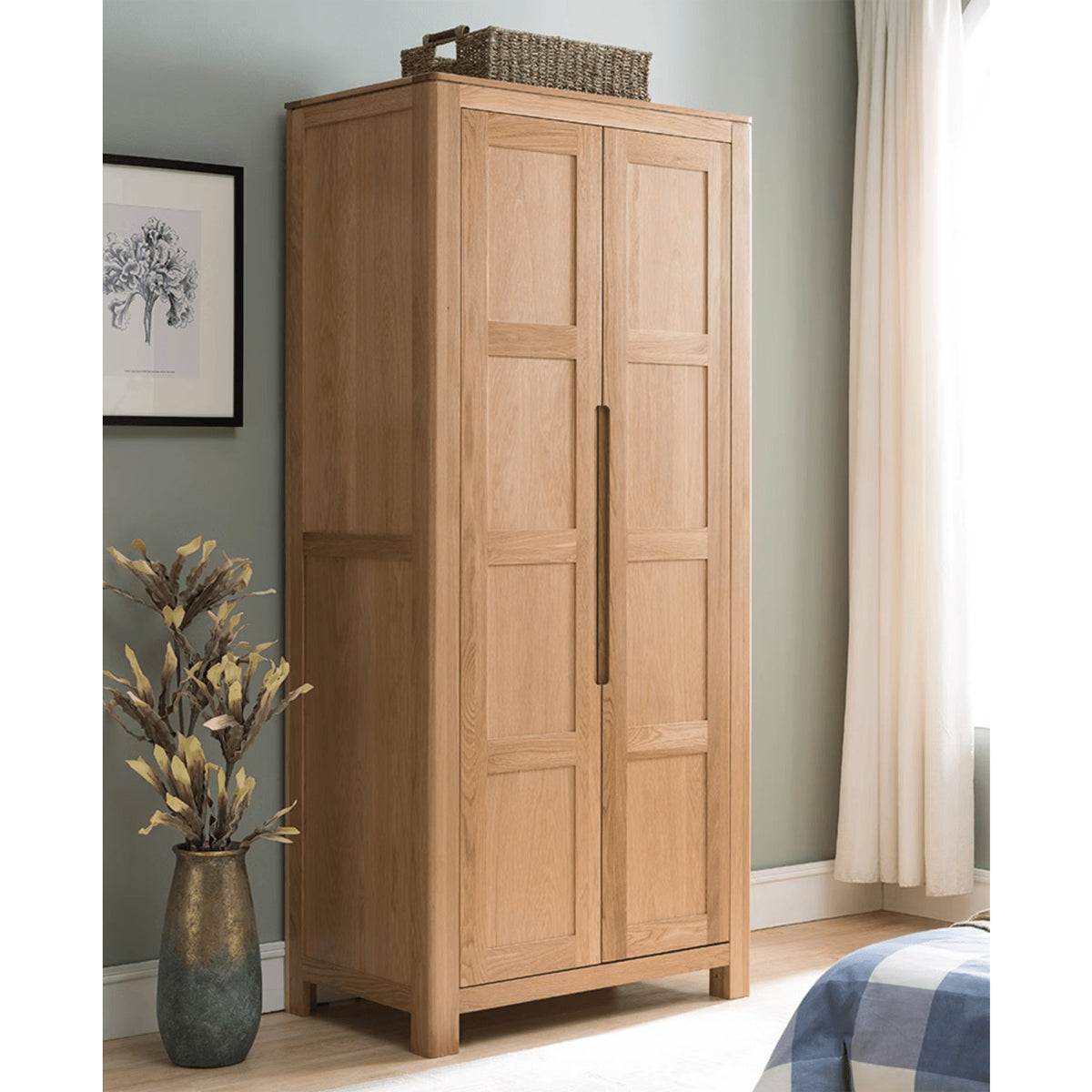 Stylish Natural Oak & Tung Wood Cabinet for Home & Office hym-480