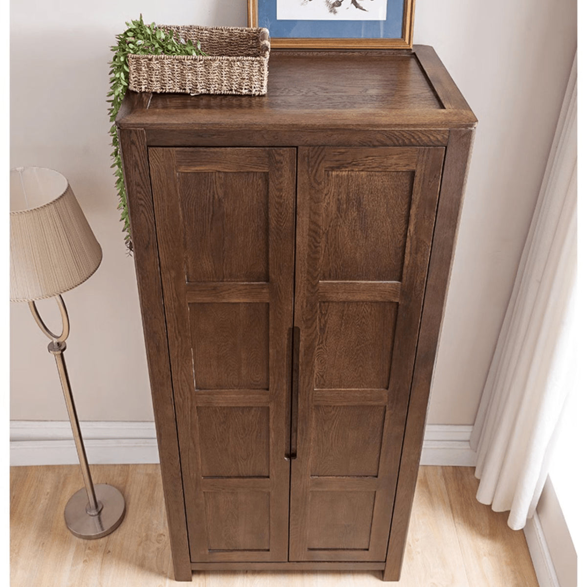 Stylish Natural Oak & Tung Wood Cabinet for Home & Office hym-480