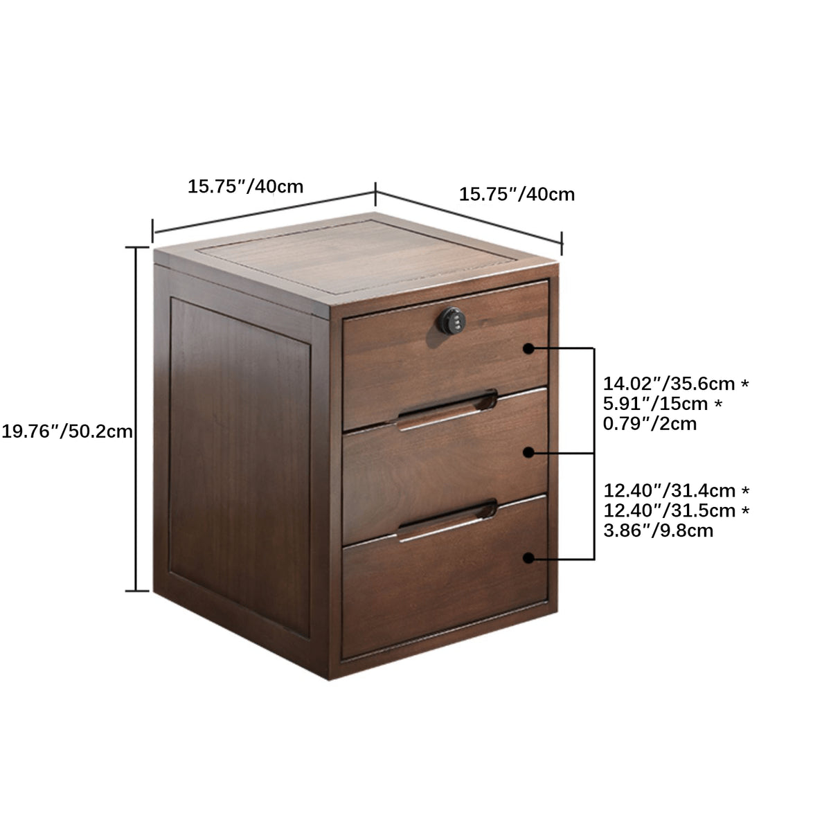 Sleek Brown Oak Cabinet with Durable Tung Wood and Metal Accents hym-481