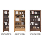 Stunning Brown Oak and Tung Wood Cabinet with Stylish Metal Accents hym-483