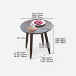 Elegant Brown Oak Wood Tea Table - Natural Finish, Perfect for Any Room hym-485