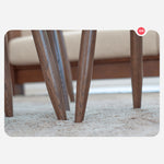 Elegant Brown Oak Wood Tea Table - Natural Finish, Perfect for Any Room hym-485