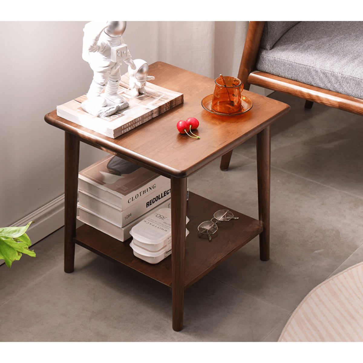 Stunning Brown Tung Wood Tea Table - Elegant Design for Your Living Room Decor hym-491