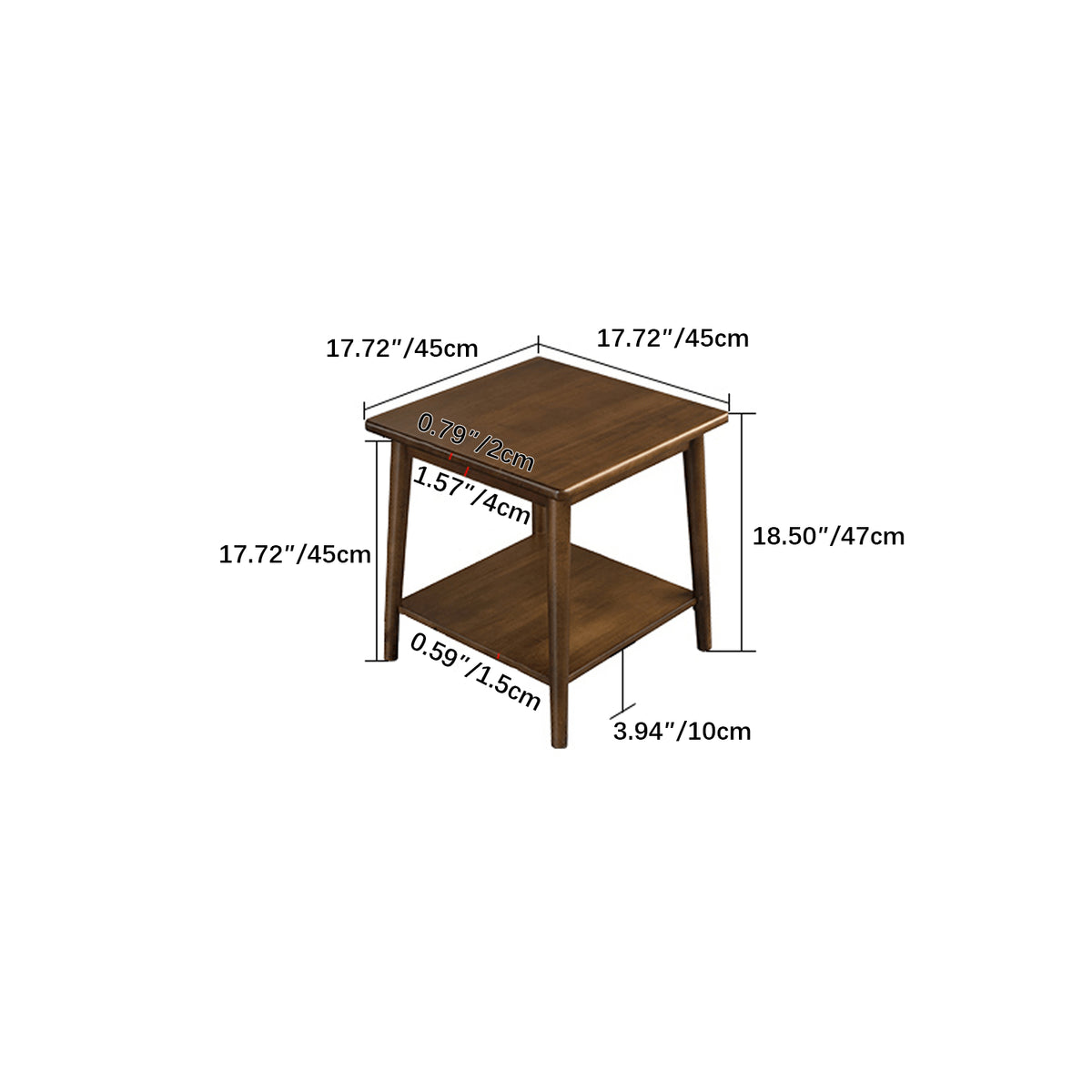 Stunning Brown Tung Wood Tea Table - Elegant Design for Your Living Room Decor hym-491