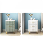 Luxurious Bedside Cupboard with Marble Top & Leather Finish - Elegant Storage Solution hyq-4418