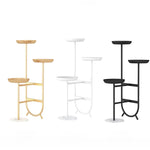 Elegant Marble Storage Rack with Gold Finish - Modern Plant Display Stand for Home Decor hyq-4419