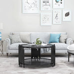 Stylish Round Tea Table with Tempered Glass & Sintered Stone - Modern Centerpiece for Your Living Room hyq-4420