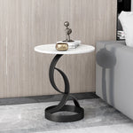 Luxury Marble Tea Table with Modern Swirl Design for Elegant Living Spaces hyq-4421
