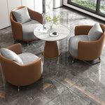 Stylish Marble and Synthetic Leather Table - Modern Elegance for Your Living Space hyq-4429