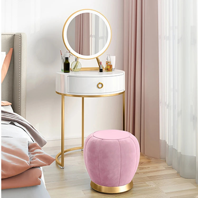 Elegant Pine Makeup Vanity Table with Mirror and Stool - Chic Bedroom Decor hyq-4434