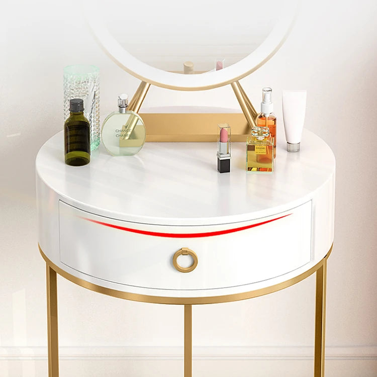 Elegant Pine Makeup Vanity Table with Mirror and Stool - Chic Bedroom Decor hyq-4434