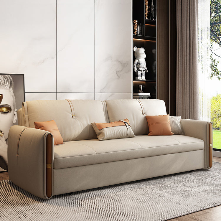 Modern Multicolor Sofa with Solid Wood Frame and Leathaire Cotton Blend Upholstery hyt-1237