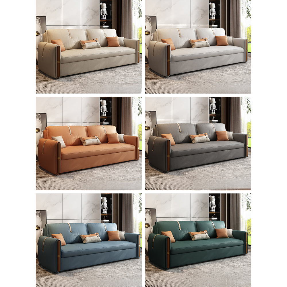 Modern Multicolor Sofa with Solid Wood Frame and Leathaire Cotton Blend Upholstery hyt-1237