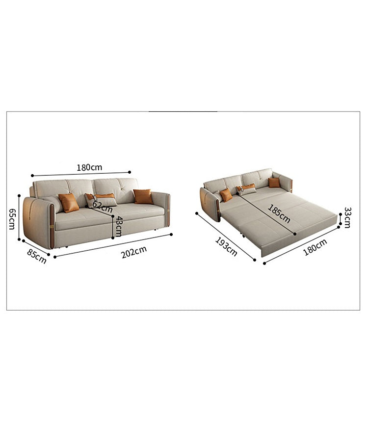 Modern Multicolor Sofa with Solid Wood Frame and Leathaire Cotton Blend Upholstery hyt-1237