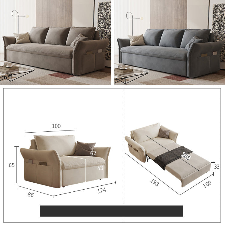 Elegant Beige & Light Gray Sofa with Pink & Blue Accents, Comfortable Dark Brown Faux Leather & Cotton Blend hyt-1424