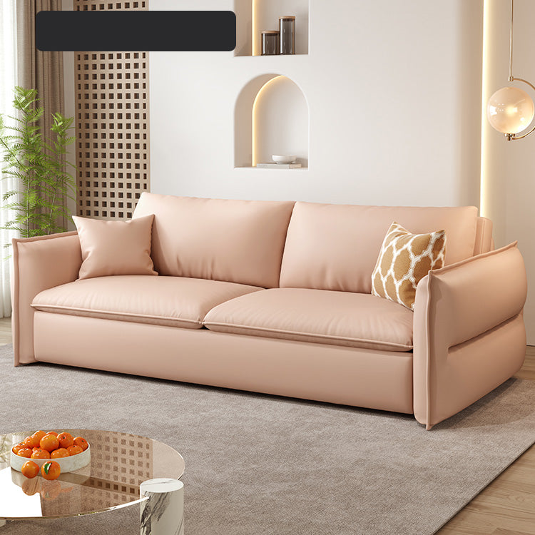 Stylish Multi-Color Sofas: Beige, Gray, Pink Options in Faux Leather and Down hyt-1425