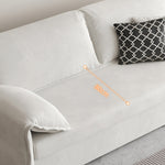 Elegant Contrast Sofa in Beige, Blue, Dark Brown, Orange & Gray - Premium Cotton & Faux Leather Blend hyt-1426