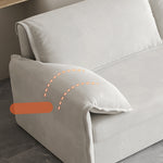 Elegant Contrast Sofa in Beige, Blue, Dark Brown, Orange & Gray - Premium Cotton & Faux Leather Blend hyt-1426