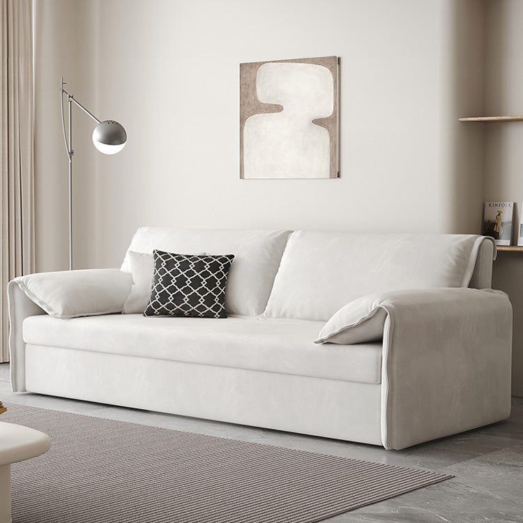 Elegant Contrast Sofa in Beige, Blue, Dark Brown, Orange & Gray - Premium Cotton & Faux Leather Blend hyt-1426