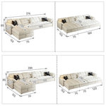 Modern Multi-Color Cotton Sofa - Beige, Dark Brown, Yellow, Blue, Orange, Green, and Gray hyt-1427