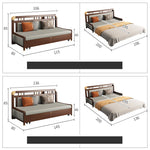 Modern Solid Wood Sofa with Yellow, Light Gray, Dark Brown, Orange, Green, and Blue Faux Leather hyt-1431