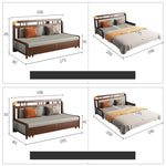 Modern Solid Wood Sofa with Yellow, Light Gray, Dark Brown, Orange, Green, and Blue Faux Leather hyt-1431